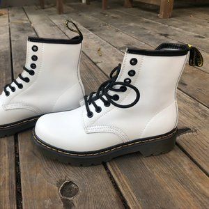 New White Dr. Martens Boots, Womens 7